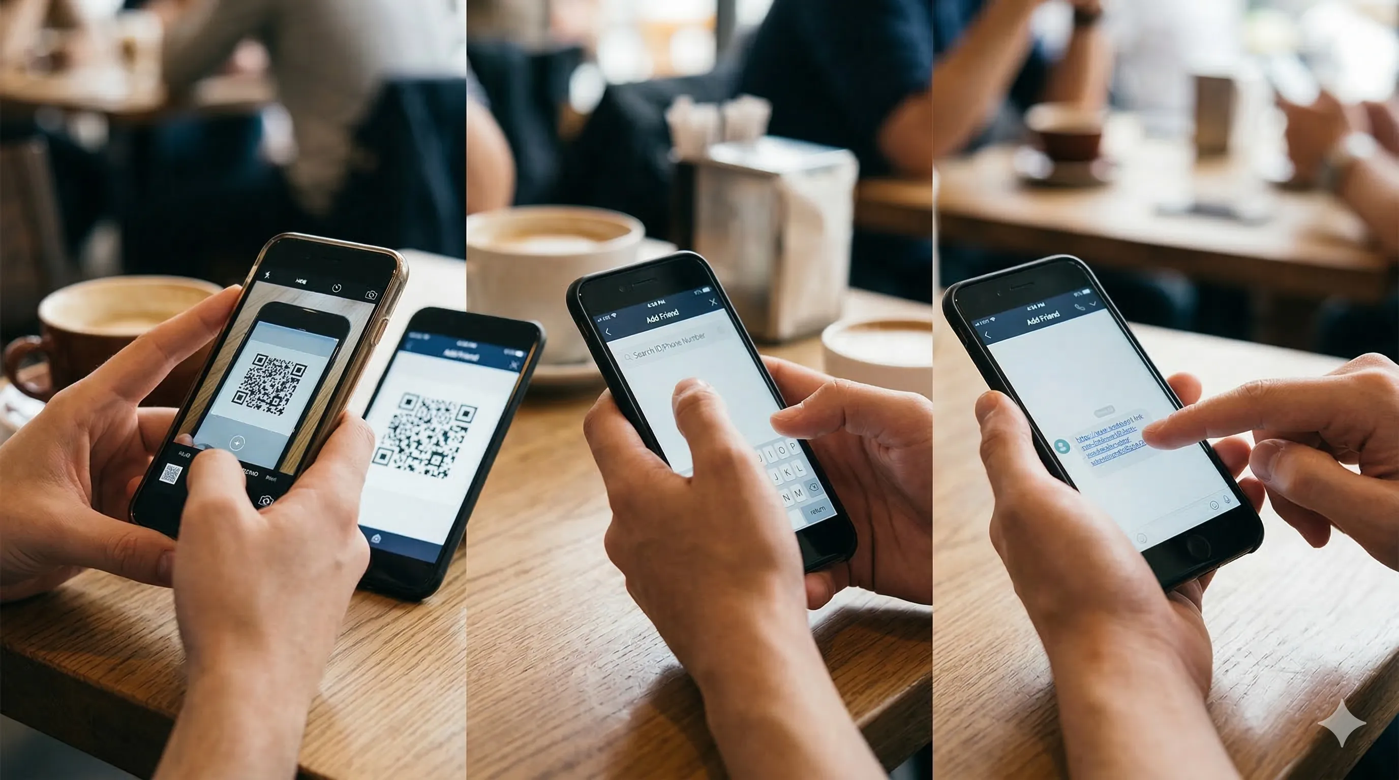 LINE追加方法のシチュエーションイメージ