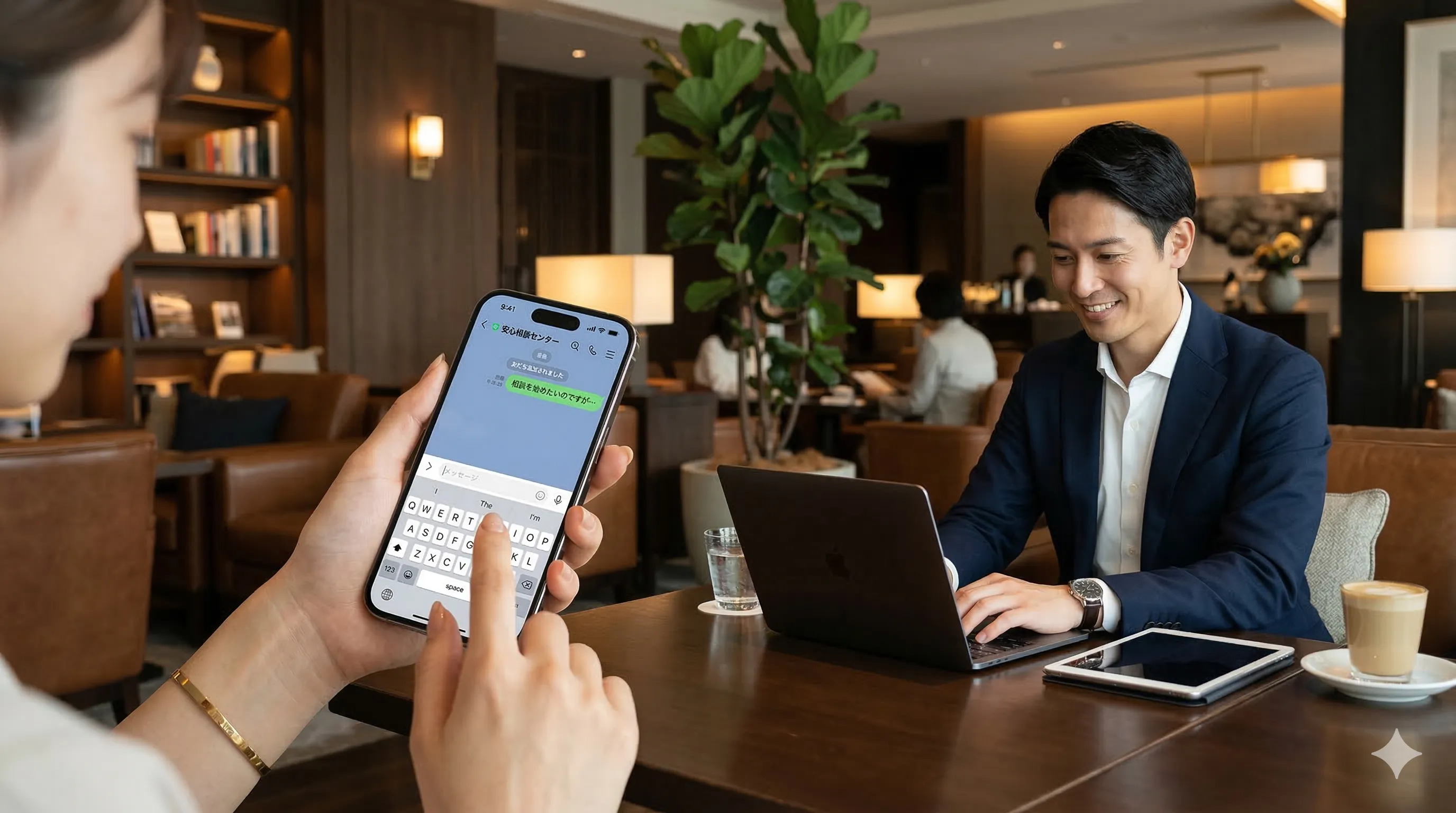 LINE相談開始のシチュエーションイメージ