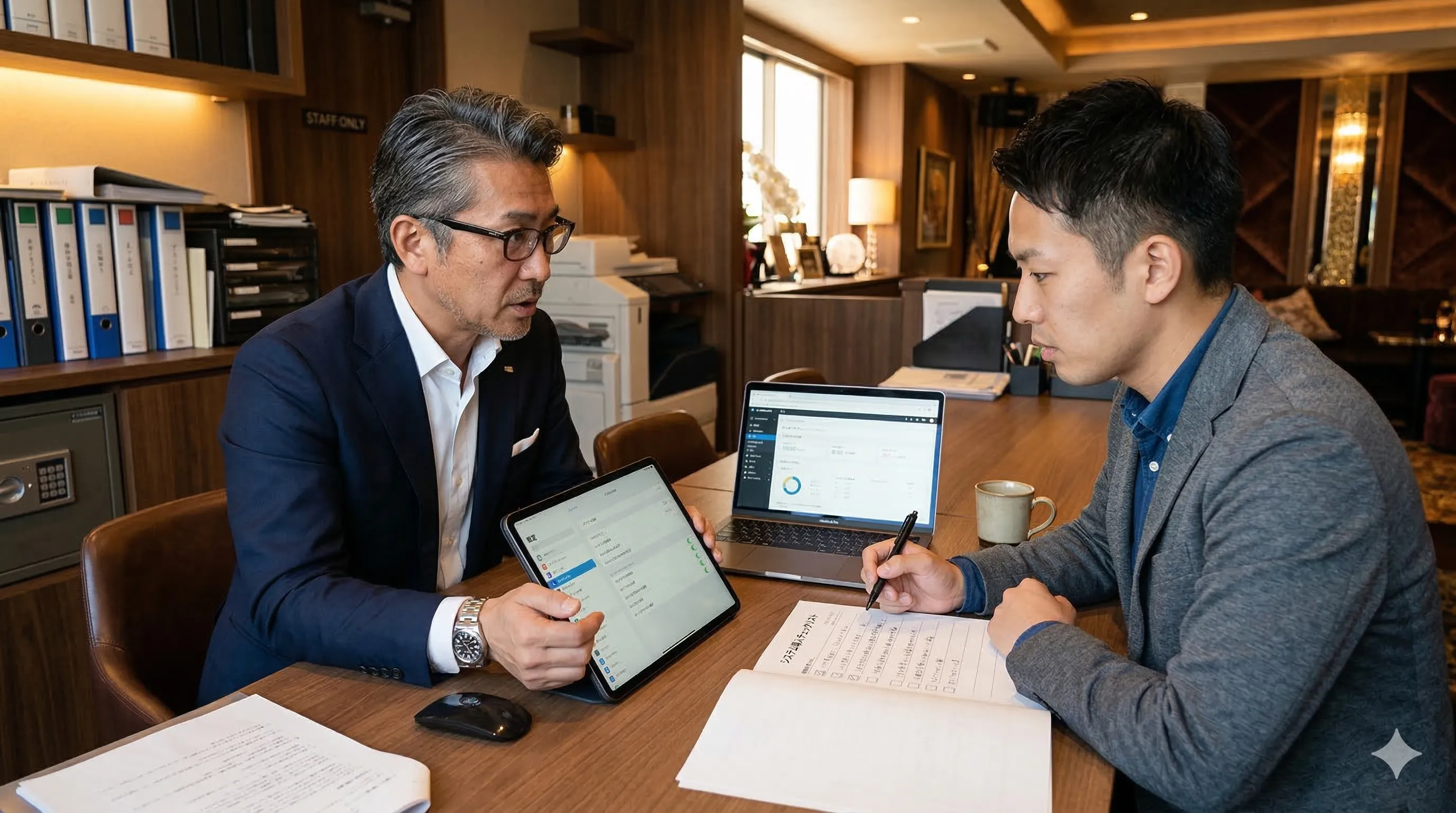 初期設定ウィザードを進めるシチュエーションイメージ